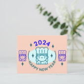 2024 NIEUWJAAR KERSTGROET FEESTDAGENKAART (Staand voorkant)