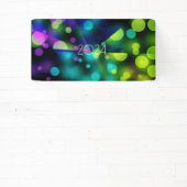 2024 Nieuwjaar met meerkleurige bubbels Spandoek (Insitu)