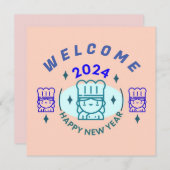 2024 NIEUWJAARS KERST GROET FEESTDAGENKAART (Voorkant / Achterkant)