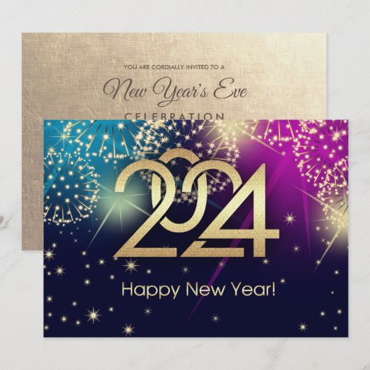 2024 Nieuwjaarsfeest Kaart (Voorkant / Achterkant)