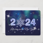 2024 Nieuwjaarsfeest Sneeuwvlok Kaart (Voorkant)