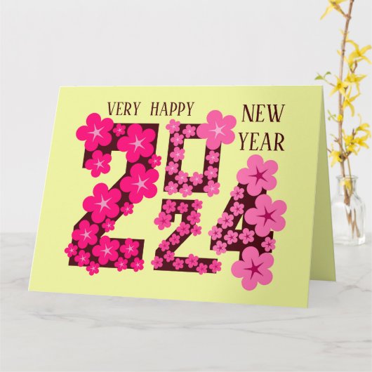 2024 NIEUWJAARSGROET VOOR IEDEREEN KAART (Gele Bloem)