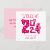 2024 NIEUWJAARSWENS MOEDER VADER ZUS BROER BAAS FEESTDAGENKAART (Voorkant / Achterkant)