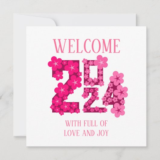 2024 NIEUWJAARSWENS MOEDER VADER ZUS BROER BAAS FEESTDAGENKAART (Voorkant)