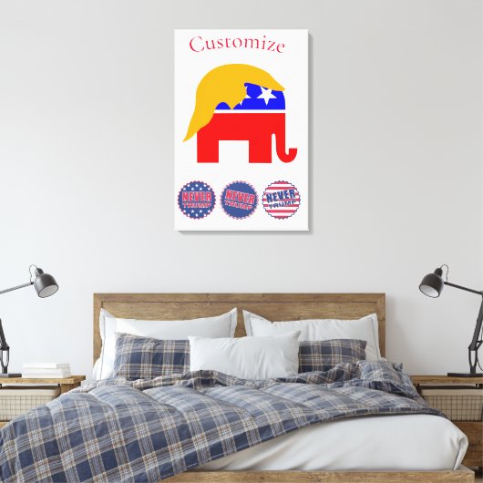 2024 Nooit Trump Thunder_Cove Canvas Afdruk (Insitu (Slaapkamer))