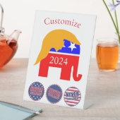 2024 Nooit Trump Thunder_Cove Reclamebord Met Voetstuk (Insitu)