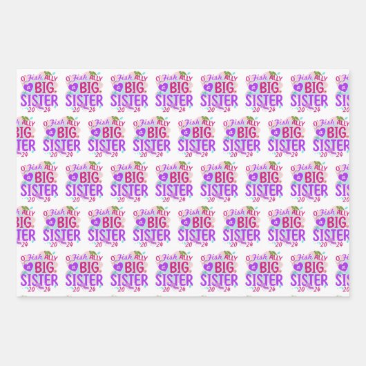 2024 Officieel - O'Fishally een grote zusterwoords Inpakpapier Vel (Voorkant)