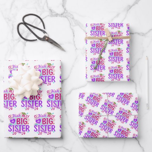 2024 Officieel - O'Fishally een grote zusterwoords Inpakpapier Vel (Voorkant)