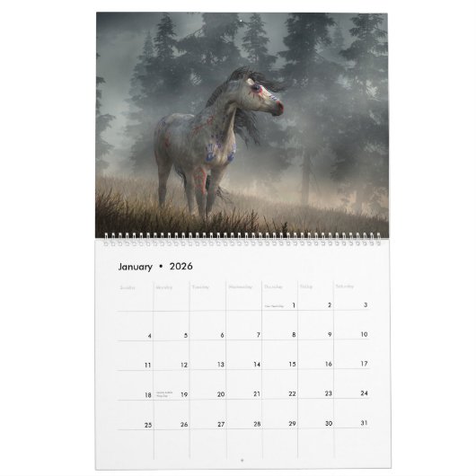 2024 Oorlogspaard Kalender (Jan 2026)