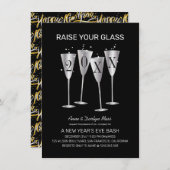 2024 Oudejaarsavond aftelfeest uitnodiging (Voorkant / Achterkant)