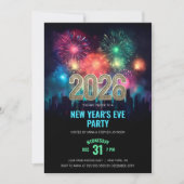 2024 Oudejaarsavond Elegant Vuurwerk Kaart (Voorkant)