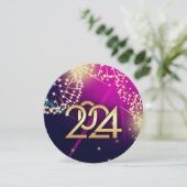 2024 Oudejaarsavond Feest Vuurwerk Kaart (Staand voorkant)