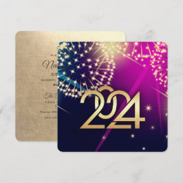 2024 Oudejaarsavond Party Aangepaste uitnodigingen