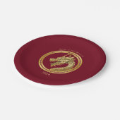 2024 Oudejaarsavond Party-Chinese New Years-Dragon Papieren Bordje (Gekanteld)