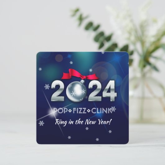 2024 Oudejaarsavond Party Custom Kaart (Staand voorkant)