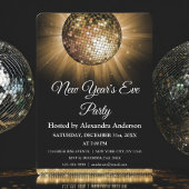 2024 Oudejaarsavond Party Gold Disco Ball Kaart