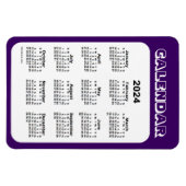 2024 Paarse agenda van Janz 4x6 Magnet Magneet (Horizontaal)