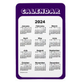 2024 Paarse agenda van Janz 4x6 Magnet Magneet (Verticaal)
