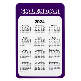 2024 Paarse agenda van Janz 4x6 Magnet Magneet