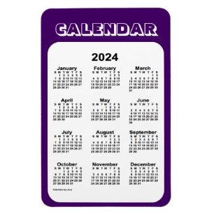 2024 Paarse agenda van Janz 4x6 Magnet Magneet