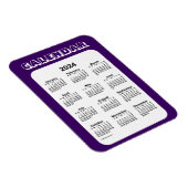 2024 Paarse kalender van Janz 3x4 Magnet Magneet (Rechterzijde)