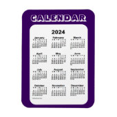 2024 Paarse kalender van Janz 3x4 Magnet Magneet (Verticaal)