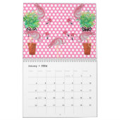 2024 Palm Pink Flamingo Flamingos Terra Cotta Kalender (Jan 2026)