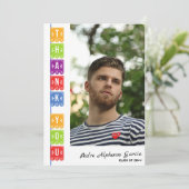 2024 Papel Picado Mexicaanse Fiesta Afstudeerfeest Bedankkaart (Staand voorkant)