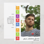 2024 Papel Picado Mexicaanse Fiesta Afstudeerfeest Bedankkaart (Voorkant / Achterkant)