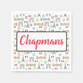 2024 Parijs Frankrijk Spelen Zomer Gepersonaliseer Servet