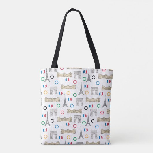 2024 Parijs Frankrijk Spelen Zomer Gepersonaliseer Tote Bag (Achterkant)