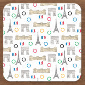 2024 Parijs Frankrijk Spelen Zomer Kartonnen Onderzetters