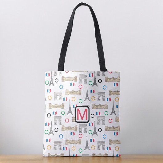 2024 Parijs Frankrijk Spelen Zomer Monogram Tote Bag