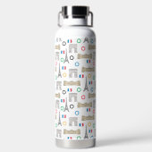 2024 Parijs Frankrijk Spelen Zomer Waterfles (Achterkant)