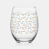 2024 Parijs Frankrijk Spelen Zomer Wijnglas Zonder Voet (Voorkant)