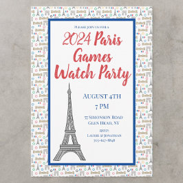 2024 Parijse Spelen Zomer Watch Party Kaart