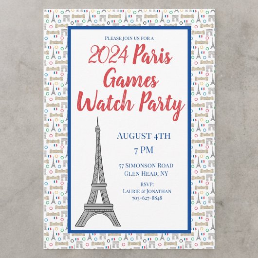 2024 Parijse Spelen Zomer Watch Party Kaart