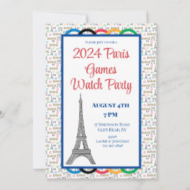 2024 Parijse Spelen Zomer Watch Party Ringen Kaart