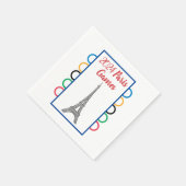 2024 Parijse Spelen Zomer Watch Party Ringen Servet (Hoek)