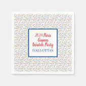 2024 Paris Games Zomer Watch Party gepersonaliseer Servet (Voorkant)