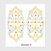 2024 Paschal Candle Purple Flowers Sticker (Vel)