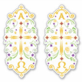 2024 Paschal Candle Purple Flowers Sticker (Voorkant)