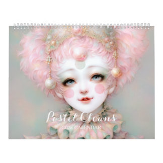 2024 Pastel Clowns Fantasy Kunst Kalender