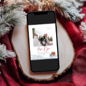 2024 Peace & Love rood blauw Gift Vakantie Kaart