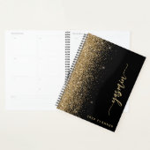 2024 Persoonlijke Zwarte Gouden Glitters Planner (Display)