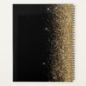 2024 Persoonlijke Zwarte Gouden Glitters Planner (Achterkant)