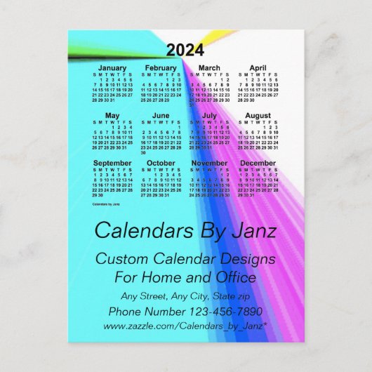 2024 Perspectiefpunt bedrijfscalender van Janz Briefkaart (Voorkant)