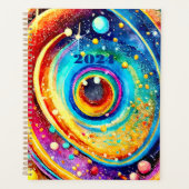 2024 PLANNER EENVOUDIG KLEURRIJK STERRENSTELSEL ON (Voorkant)