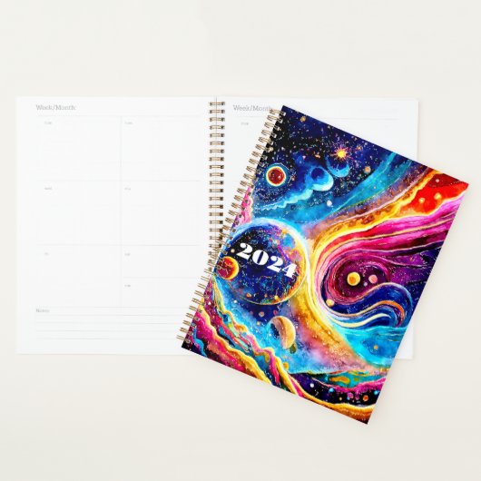 2024 PLANNER KLEURRIJK SCHATTIGE EENVOUDIG STERREN (Display)