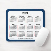 2024 Politiedoos Blauw 52-weken agenda van Janz Muismat (Met muis)